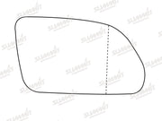 Summit Stick-On Standard Mirror Glass fits Skoda Octavia 2 VW Polo 05 on RHS Summit - Dynamic Drive