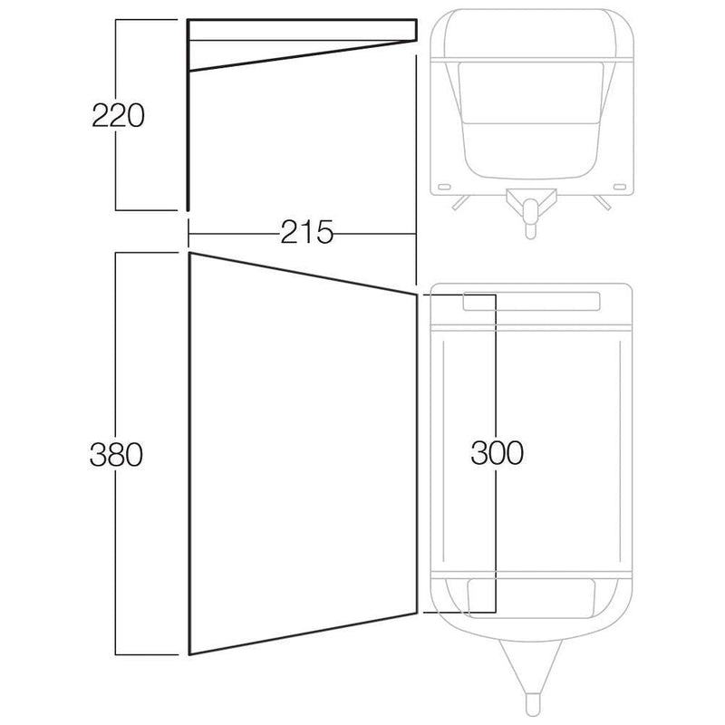 Vango 3m Sun Canopy Awning with Fibreglass Poles for Campers, Motorhomes Caravan Vango - Dynamic Drive
