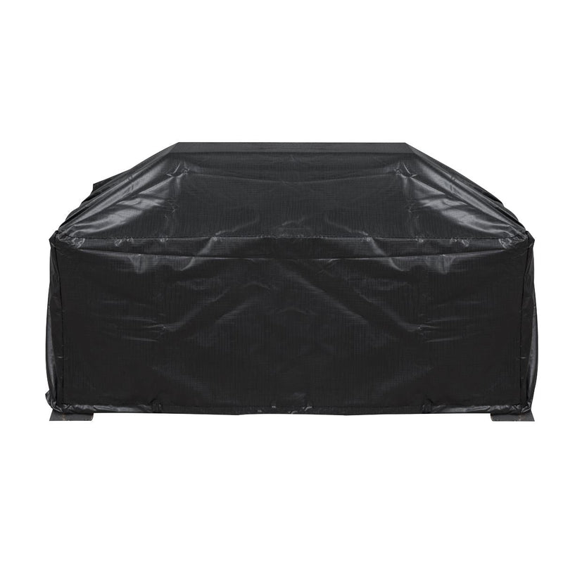 Dellonda 35" Rectangular Outdoor Fire Pit Antique Bronze Effect Dellonda - Dynamic Drive