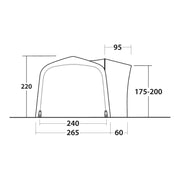 Outwell Crossville 250SA Air Drive-Away Campervan Air Awning 175-200cm Outwell - Dynamic Drive