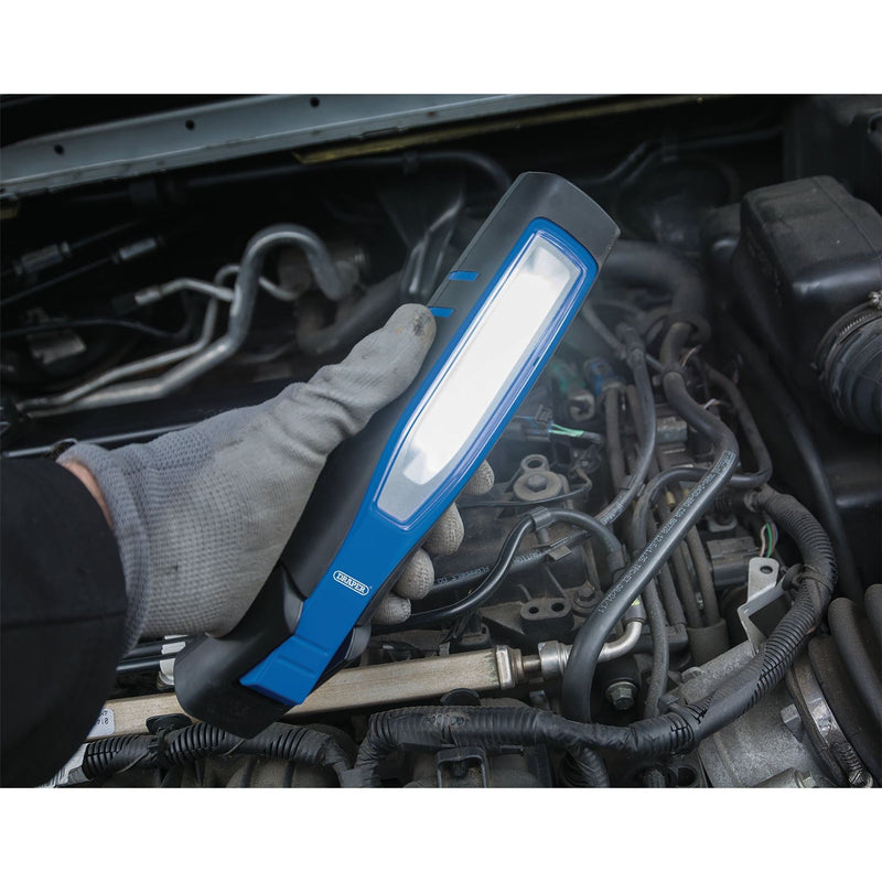 Draper COB/SMD LED Rechargeable Inspection Lamp, 10W, 1,000 Lumens, Blue, 1 x US Draper - Dynamic Drive