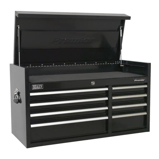 Sealey Topchest 8 Drawer 1040mm Heavy-Duty Black PTB104008 Sealey - Dynamic Drive