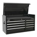 Sealey Topchest 8 Drawer 1040mm Heavy-Duty Black PTB104008 Sealey - Dynamic Drive
