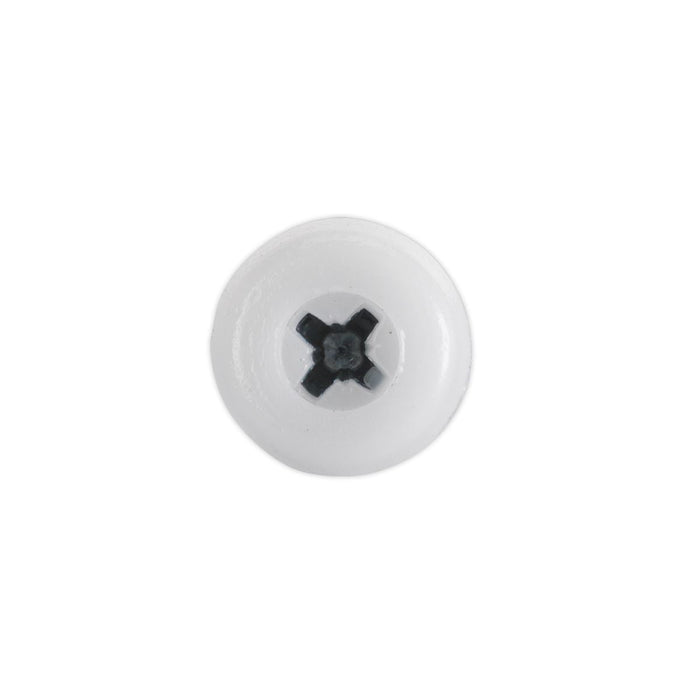 Sealey Numberplate Screw Plastic Enclosed Head 4.8 x 18mm White Pack of 50 PTNP1 Sealey - Dynamic Drive