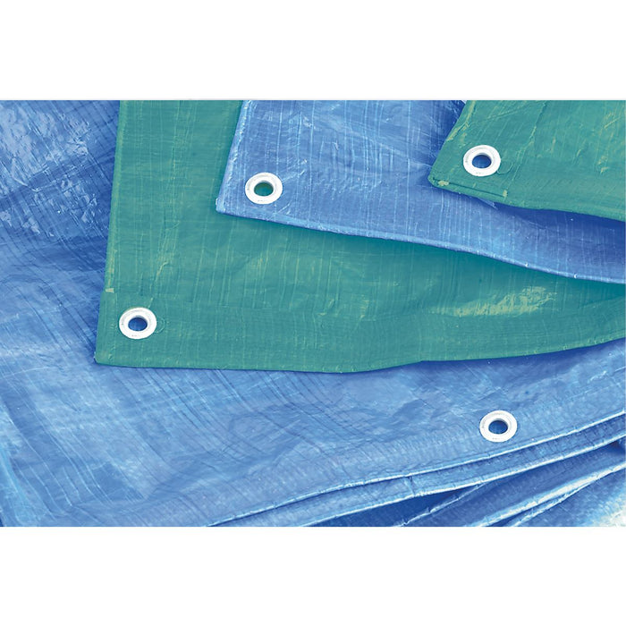 Sealey Tarpaulin 5.49 x 7.32m Blue TARP1824 Sealey - Dynamic Drive