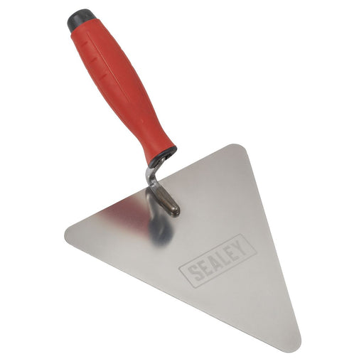 Sealey Stainless Steel Triangular Brick Trowel with Rubber Handle 180mm T1205 Sealey - Dynamic Drive