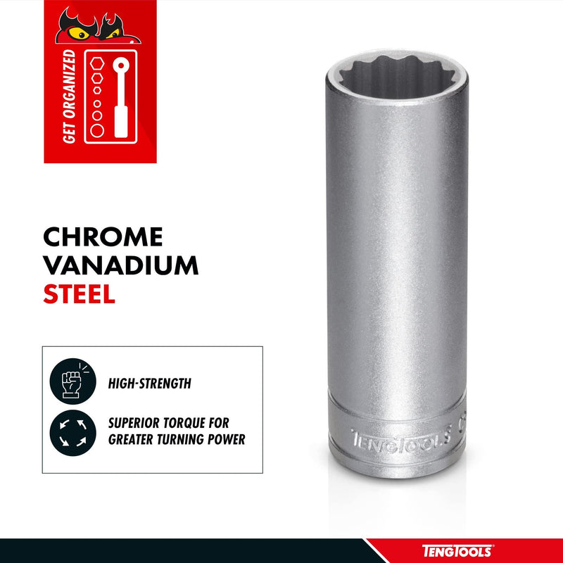 Teng Tools 1/2" Deep Socket 12 pt Metric 10mm Teng Tools - Dynamic Drive
