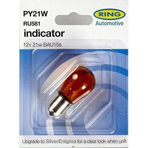 Ring Automotive RU581 12V 21W Osp Bau15S Indicator (Amber) Ring  - Dynamic Drive