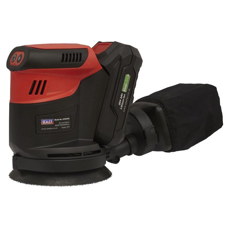 Sealey Orbital Palm Sander 20V SV20 Series125mm Body Only CP20VOS Sealey - Dynamic Drive