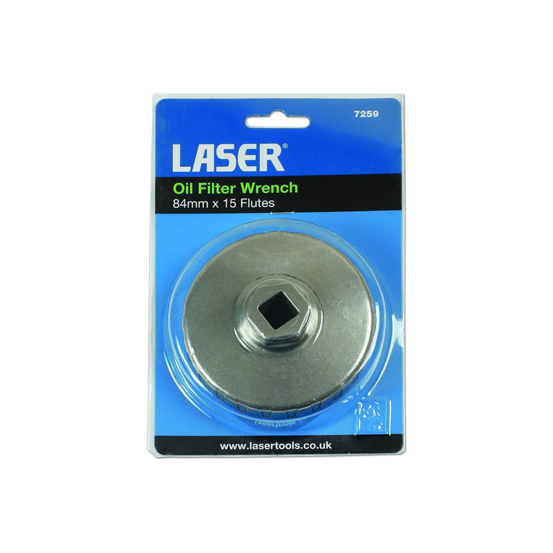 Laser Oil Filter Wrench 1/2"D - 84mm x 15 Flutes 7259 Laser - Dynamic Drive