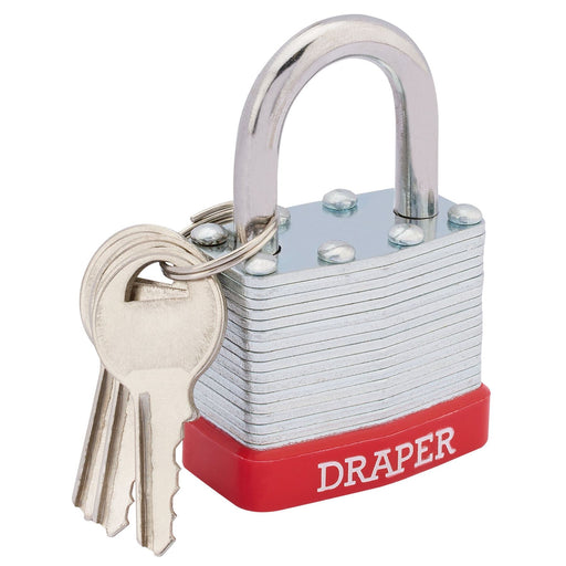 Draper Laminated Steel Padlock, 40 x 26mm 68767 Draper - Dynamic Drive