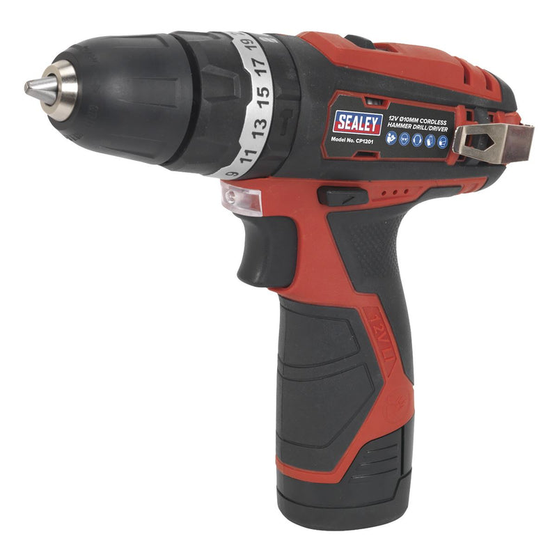 Sealey Cordless Combi Drill10mm 12V SV12 Series Body Only CP1201 Sealey - Dynamic Drive