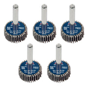 Sealey 25 x 10mm Abrasive Flap Wheel on 6mm Shaft 60Grit - Pack of 5 FW2510605 Sealey - Dynamic Drive