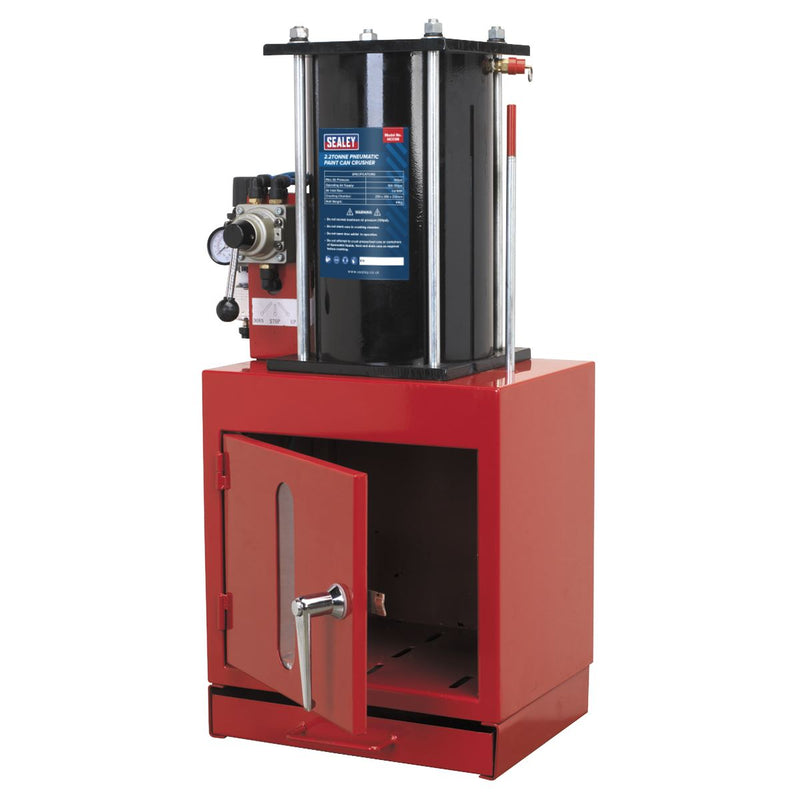 Sealey Pneumatic Paint Can Crusher 2.2tonne HCC08 Sealey - Dynamic Drive