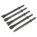 Sealey Air Hammer Chisel Set 170mm 5pc SA11C Sealey - Dynamic Drive