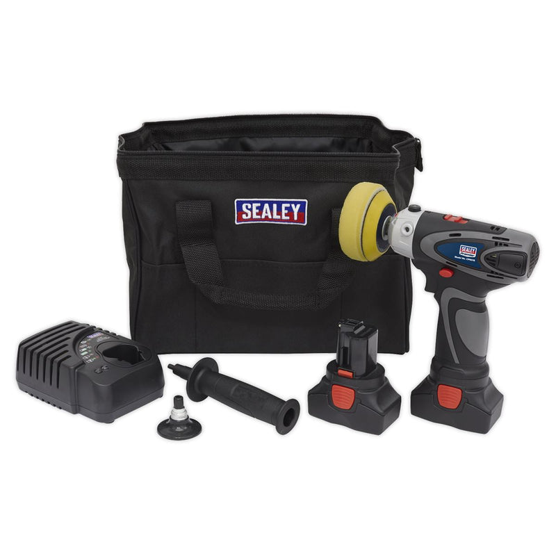Sealey Cordless Polisher/Sander 75mm 14.4V Li-ion - 2 Batteries CP6005 Sealey - Dynamic Drive