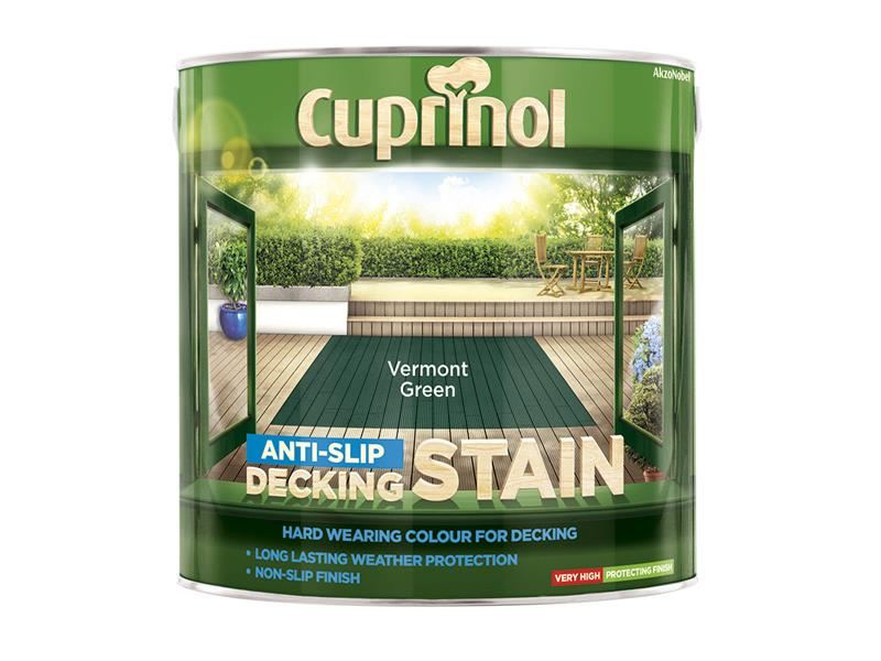 Cuprinol Anti-Slip Decking Stain Vermont Green 2.5 litre Cuprinol - Dynamic Drive