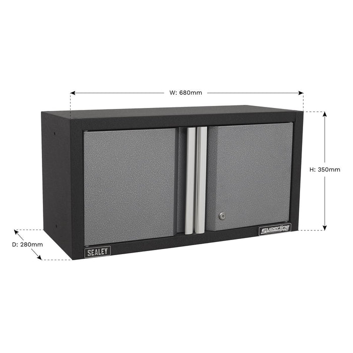 Sealey Modular Wall Cabinet 2 Door 680mm APMS65 Sealey - Dynamic Drive