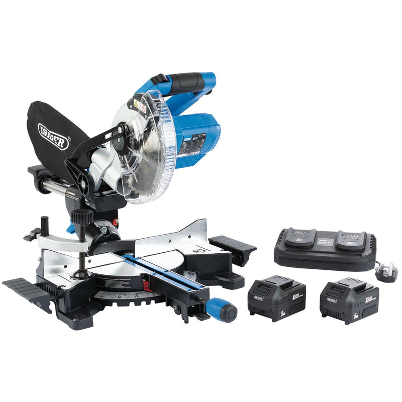 Draper D20 20V Brushless Sliding Compound Mitre Saw, 185mm 99765 Draper - Dynamic Drive
