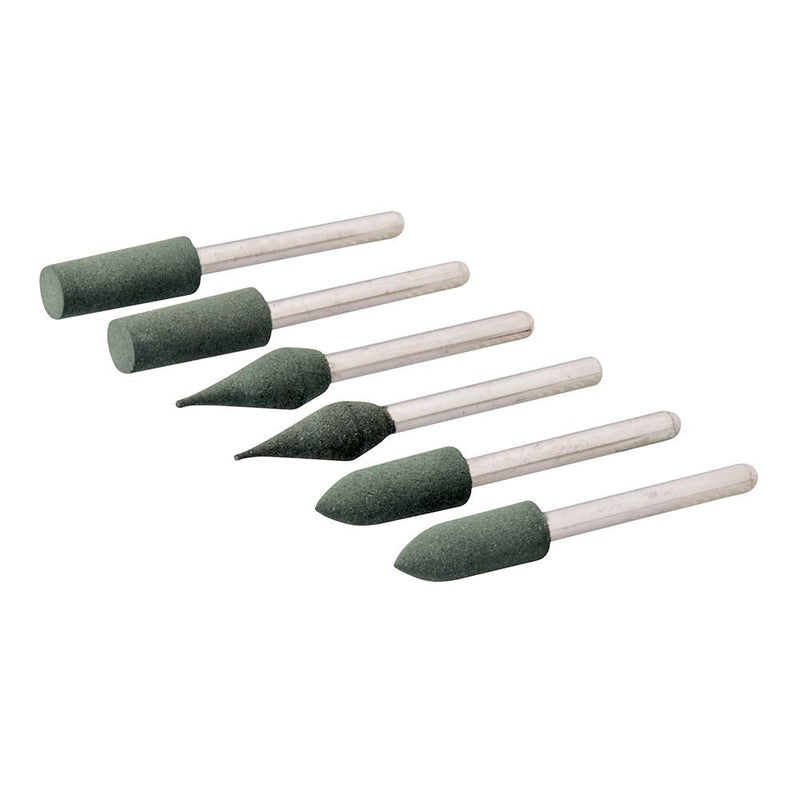 Silverline Rotary Tool Rubber Polishing Point Set 6pce 6mm Dia Silverline - Dynamic Drive