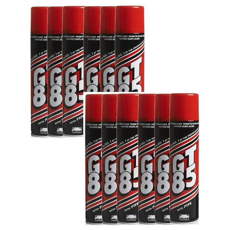 12x GT85 Aerosol Cans Chain Lubricant GT 85 Water Displacer GT85 400ml GT85  - Dynamic Drive