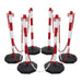 Sealey Red/White Post & Chain Kit 25m RWSBKIT Sealey - Dynamic Drive
