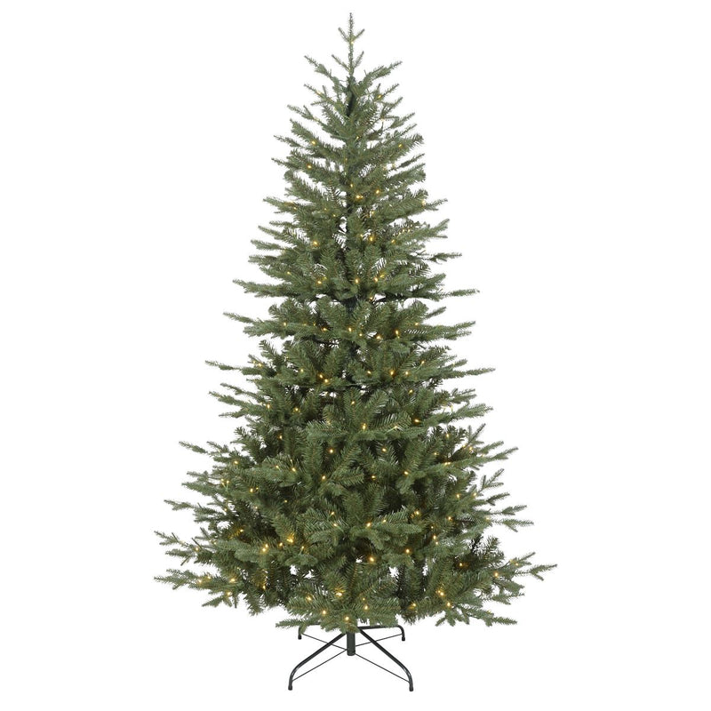 Dellonda Pre-Lit 6ft Hinged Christmas Tree with White LED Lights & PE/PVC Tips Dellonda - Dynamic Drive