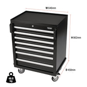 Draper BUNKER Modular Mobile Cabinet, 7 Drawer, 646mm 29779 Draper - Dynamic Drive