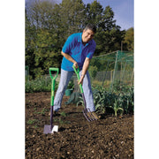 Draper Carbon Steel Garden Fork and Spade Set, Green 16566 Draper - Dynamic Drive