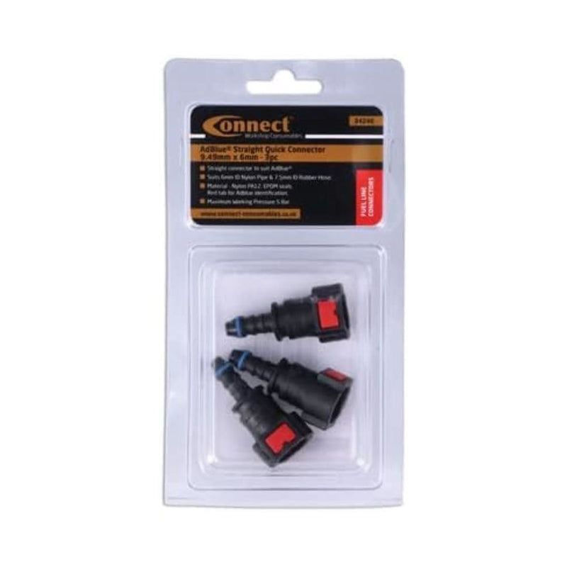 Connect Straight AdBlue Quick Connectors 9.49 x 6mm 3pc 34246 Tool Connection - Dynamic Drive