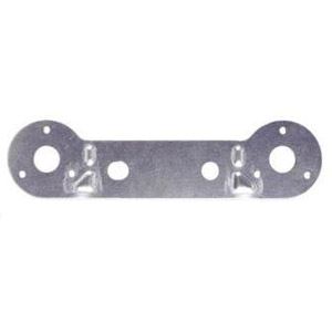 Double Socket Plate Straight (C/10502/2GALV) UK Camping And Leisure - Dynamic Drive