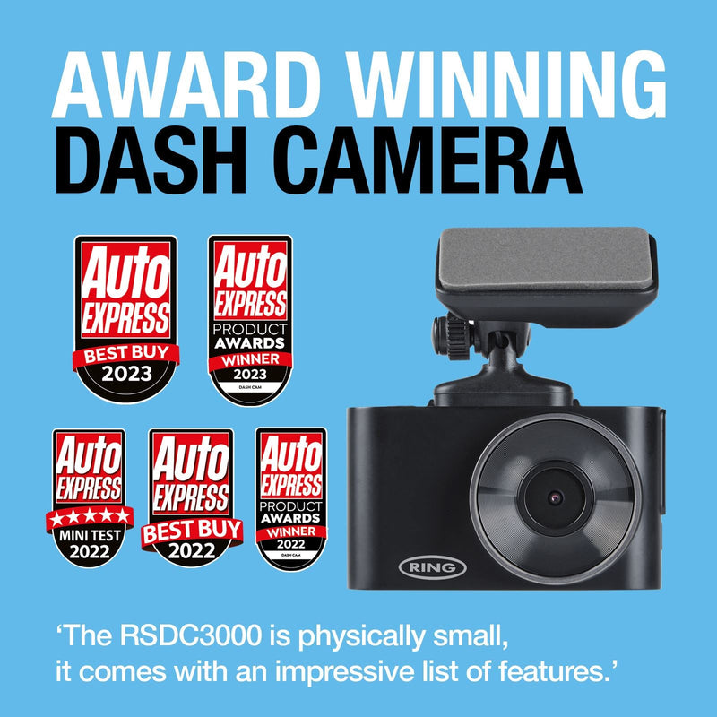 Ring Automotive - RSDC3000 Smart Dash Cam with GPS WiFi Full HD 1296p 30fps 2" S Ring Automotive - Dynamic Drive