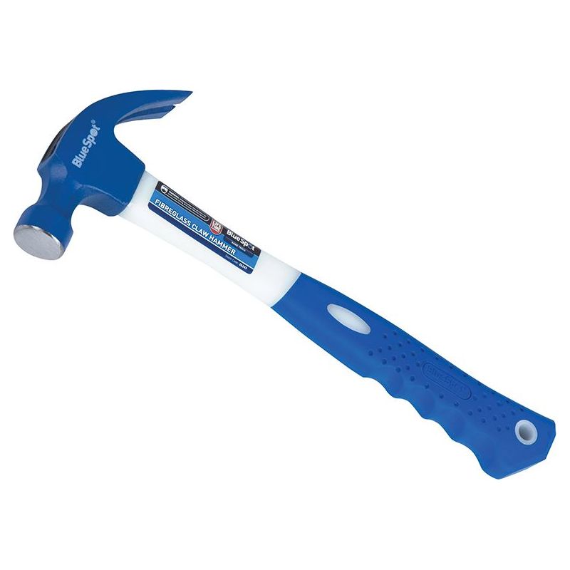 Bluespot Tools Claw Hammer Fibreglass Shaft 570g (20oz) BlueSpot Tools - Dynamic Drive