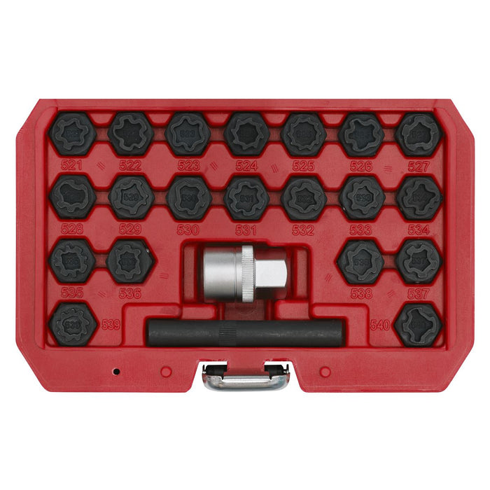 Sealey Locking Wheel Nut Key Set 22pc VAG SX220 Sealey - Dynamic Drive