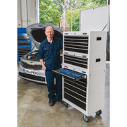 Draper Intermediate Tool Chest, 3 Drawer, 26", White 35741 Draper - Dynamic Drive