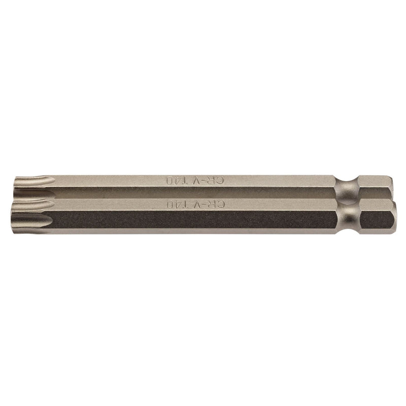 Draper TX-STAR Insert Bit, 1/4" Hex, 75mm Long, T40 (Pack of 2) Draper - Dynamic Drive
