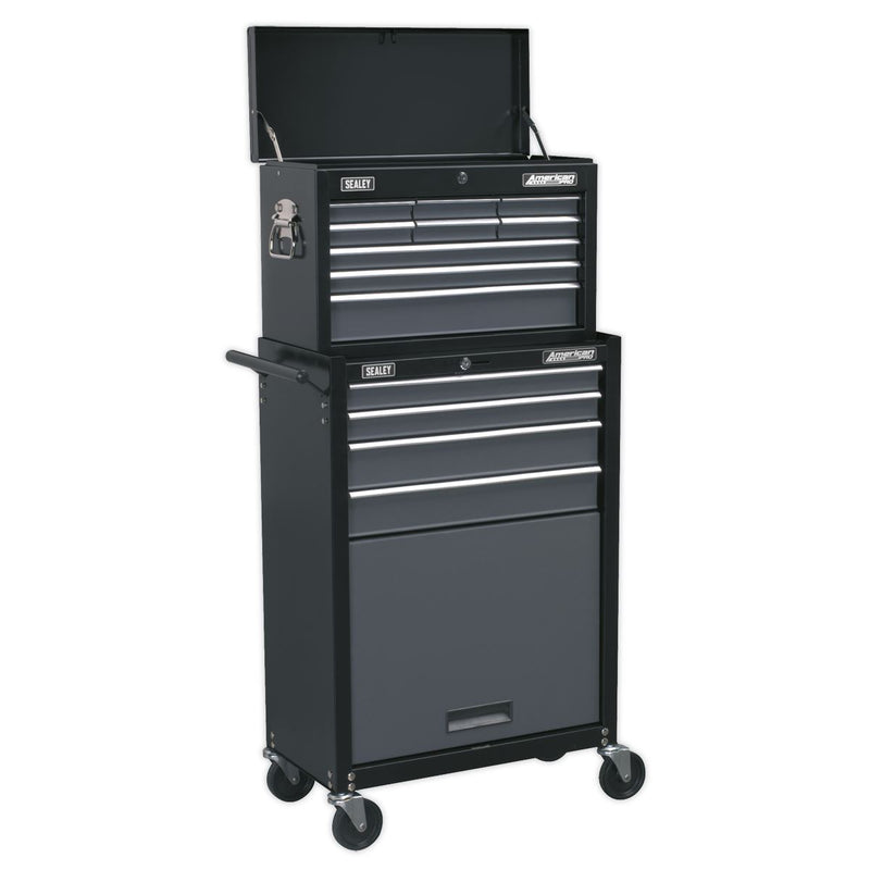 Sealey Topchest & Rollcab Combo 13 Drawer - Black/Grey AP2513B Sealey  - Dynamic Drive
