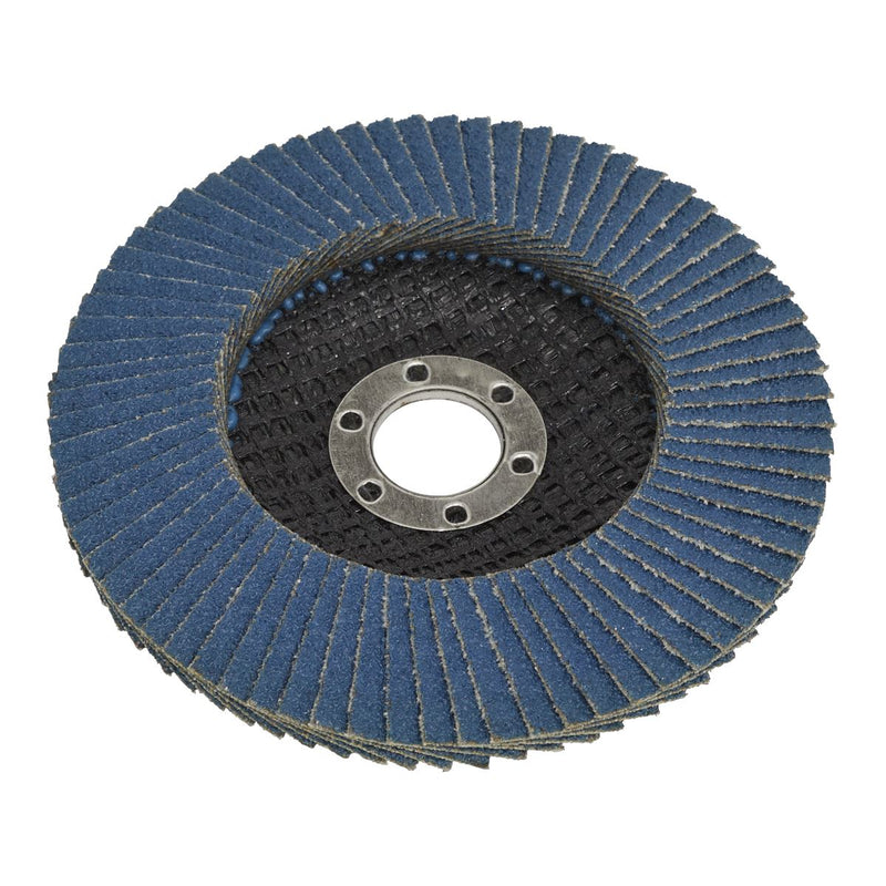 Sealey Flap Disc Zirconium 100mm 16mm Bore 80Grit FD10080 Sealey  - Dynamic Drive