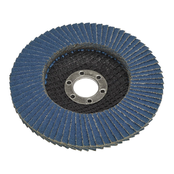 Sealey Flap Disc Zirconium 100mm 16mm Bore 80Grit FD10080 Sealey  - Dynamic Drive