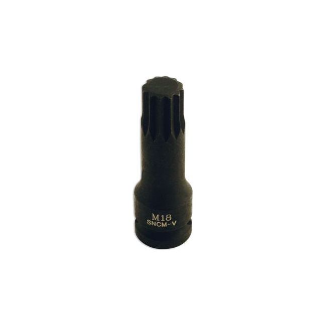 Laser Spline Socket Bit 1/2"D M18 5063 Laser - Dynamic Drive