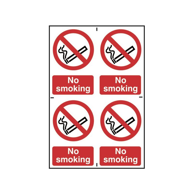 Scan No Smoking - 4 PVC Signs 100 x 150mm Scan - Dynamic Drive