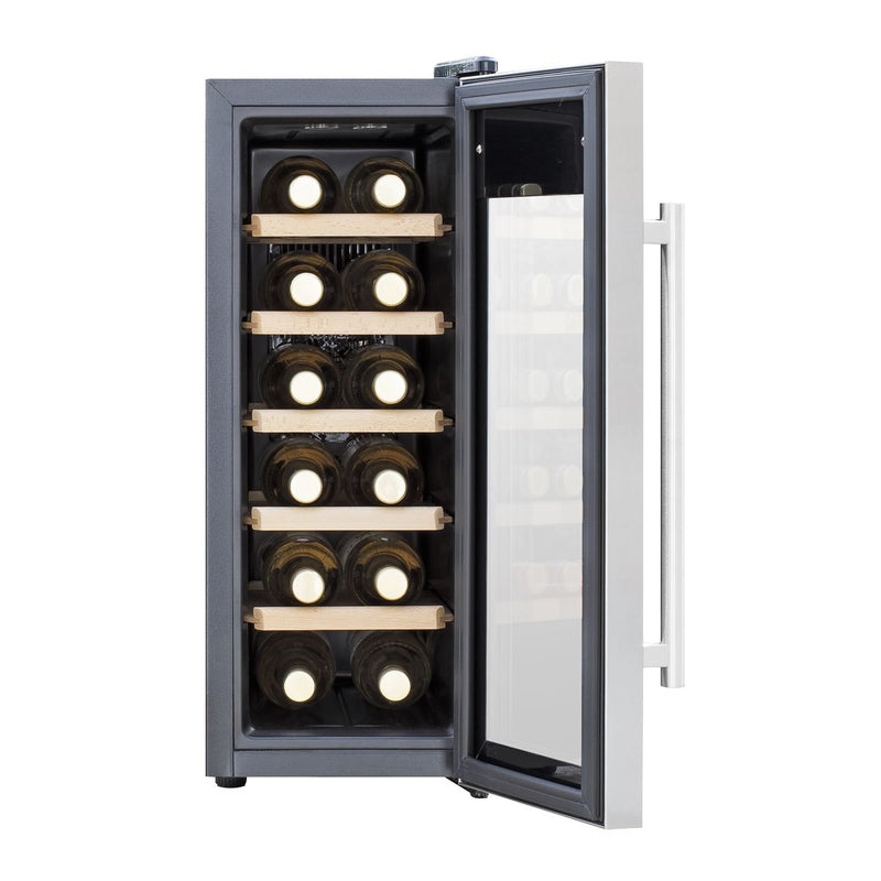 Baridi 12 Bottle Wine Fridge & Cooler - Stainless Steel DH74 Baridi - Dynamic Drive