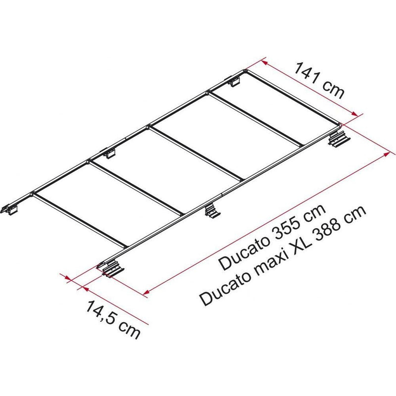 Fiamma Roof Rail Fiat Ducato Maxi XL 2006 High Roof L4 Van Conversion 05808-02- Nova - Dynamic Drive
