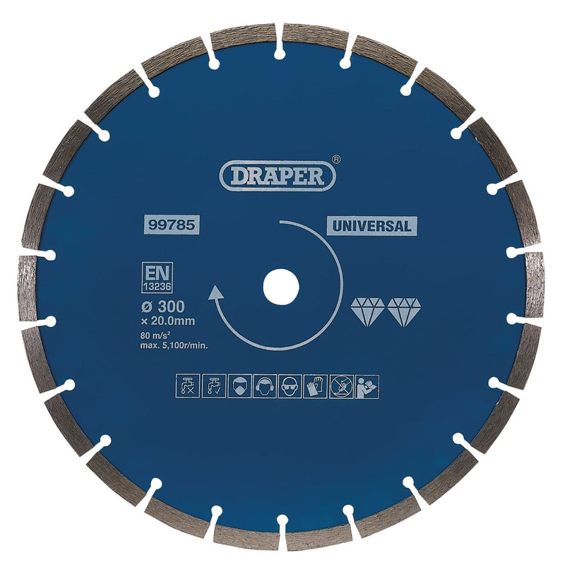 Draper Segmented Diamond Blade, 300mm 99785 Draper - Dynamic Drive