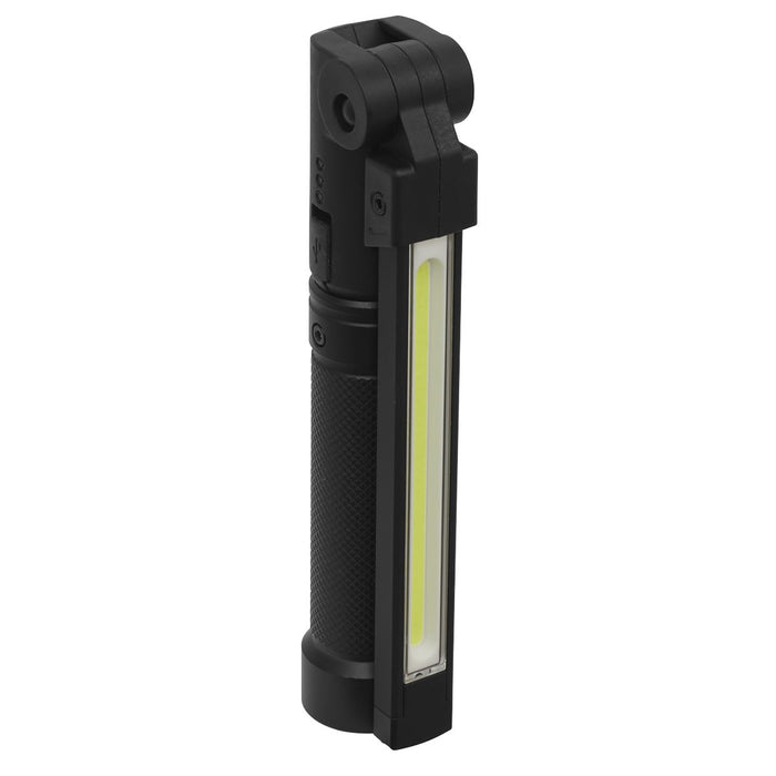 Sealey Rechargeable Aluminium Folding Pocket Light 2 COB & 1 SMD LED Sealey  - Dynamic Drive