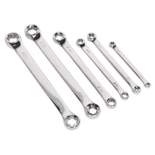 Siegen 6 Piece Trx Star Double End E Torx Spanner Set E6-E24 S01107 Siegen by Sealey  - Dynamic Drive