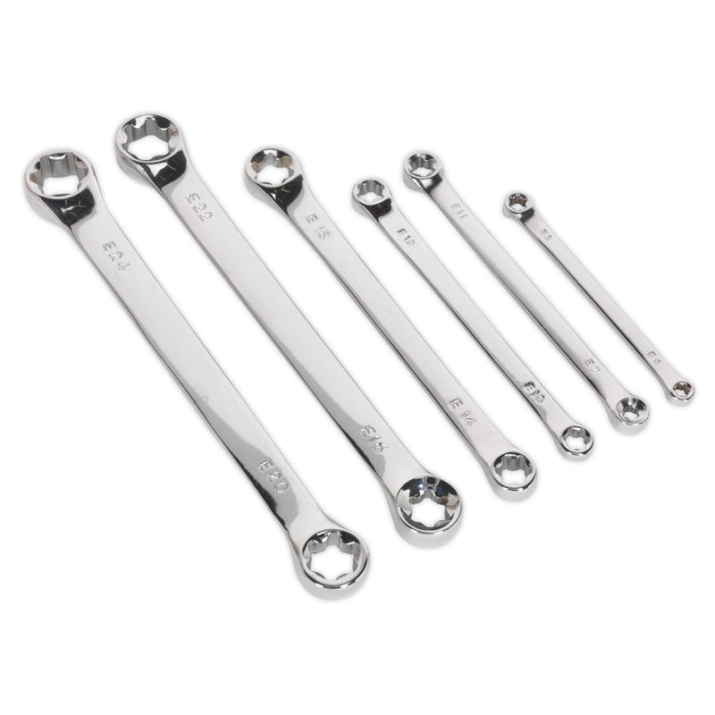 Sealey TRX-Star* Double End Spanner Set 6pc S01107 Siegen by Sealey - Dynamic Drive
