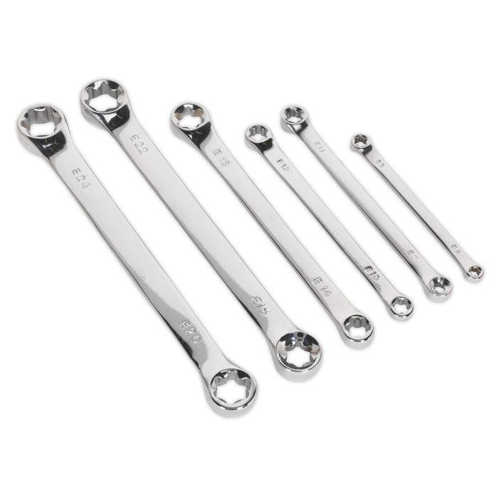 Sealey TRX-Star* Double End Spanner Set 6pc S01107 Siegen by Sealey - Dynamic Drive