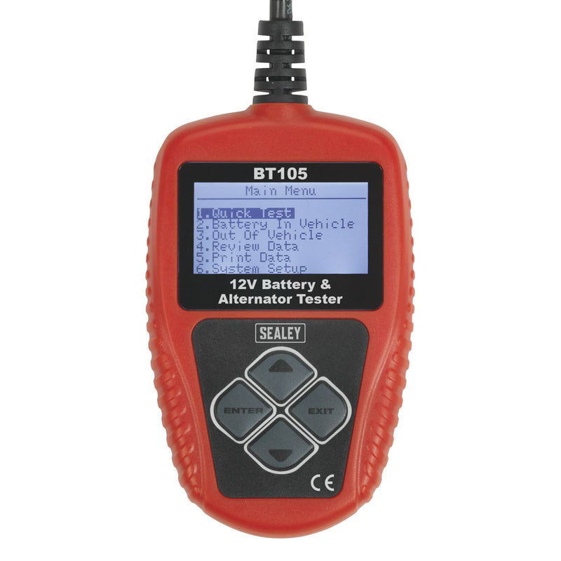 Sealey Digital Battery & Alternator Tester 12V BT105 Sealey - Dynamic Drive