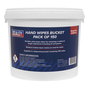 Sealey Hand Wipes Bucket Pack of 150 SCW3 Sealey - Dynamic Drive